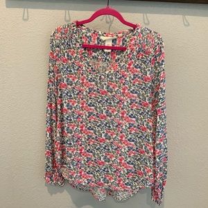 H & M L.OG.G. Flower Blouse